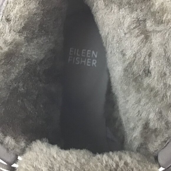 Eileen Fisher Alpine Suede Lace-Up Wedge Booties - Picture 10 of 11